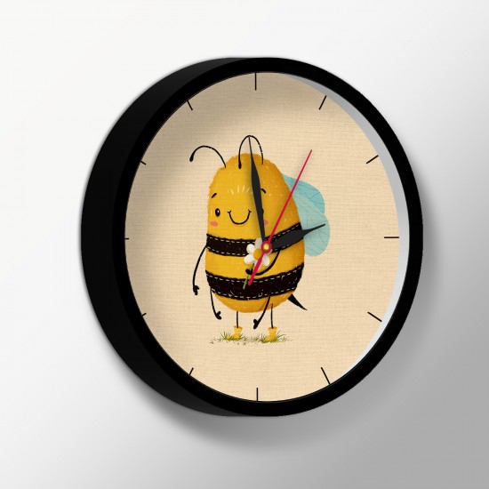 ساعت دیواری طرح زنبور خوشحال