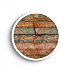 ساعت دیواری طرح بافت چوبی