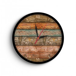 ساعت دیواری طرح بافت چوبی