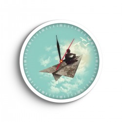 ساعت دیواری طرح موشک کاغذی