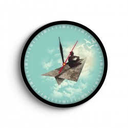 ساعت دیواری طرح موشک کاغذی