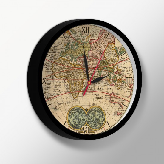 ساعت دیواری طرح نقشه قدیمی