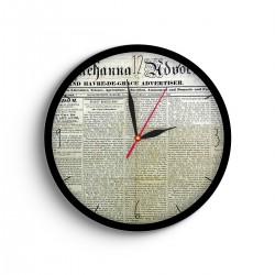 ساعت دیواری طرح بریده روزنامه