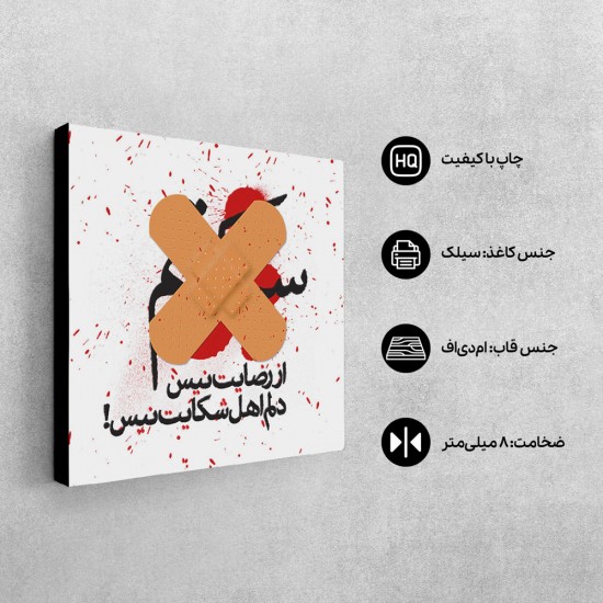 تابلو شاسی طرح سکوتم از رضایت نیست