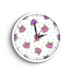 ساعت دیواری طرح گربه های دوناتی