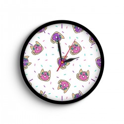 ساعت دیواری طرح گربه های دوناتی