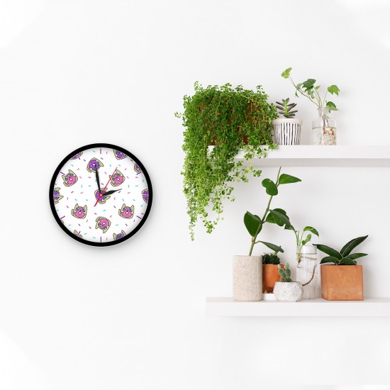 ساعت دیواری طرح گربه های دوناتی