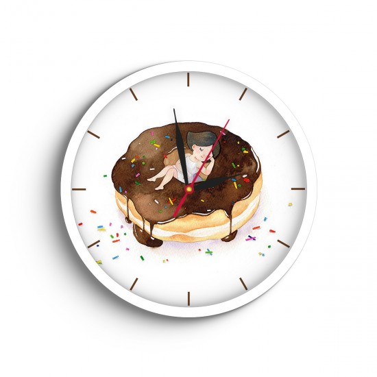 ساعت دیواری طرح تخت دوناتی