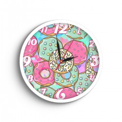 ساعت دیواری طرح دونات ها