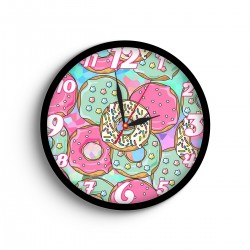ساعت دیواری طرح دونات ها