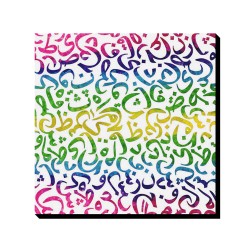 تابلو شاسی طرح رنگین کمان حروف کد trm143