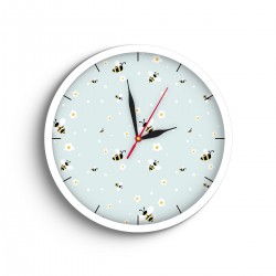 ساعت دیواری طرح زنبورک و گل بابونه