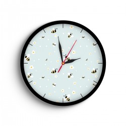 ساعت دیواری طرح زنبورک و گل بابونه