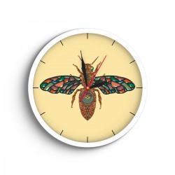 ساعت دیواری طرح زنبور رنگارنگ