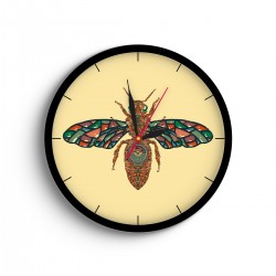 ساعت دیواری طرح زنبور رنگارنگ