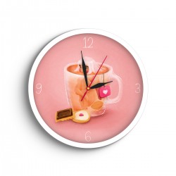 ساعت دیواری طرح دخترک و چای دم کرده