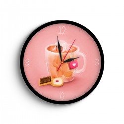 ساعت دیواری طرح دخترک و چای دم کرده