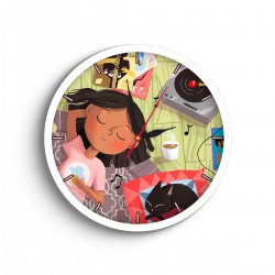 ساعت دیواری طرح آرامش دخترانه