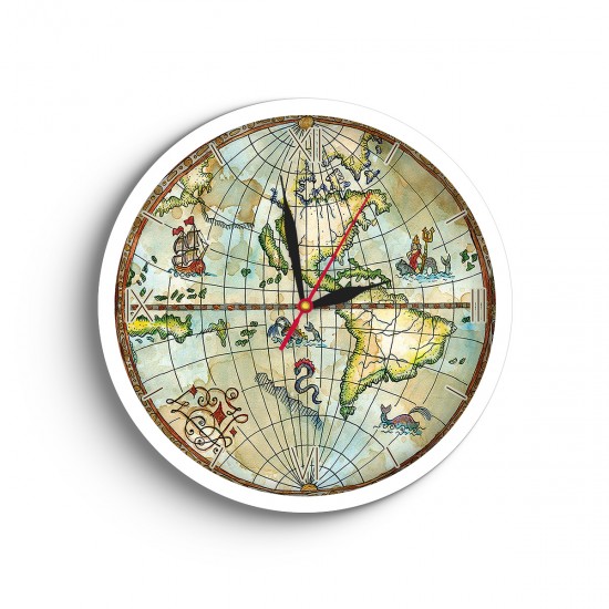 ساعت دیواری طرح نقشه زمین