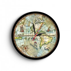 ساعت دیواری طرح نقشه زمین