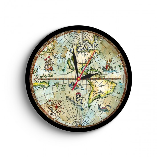 ساعت دیواری طرح نقشه زمین