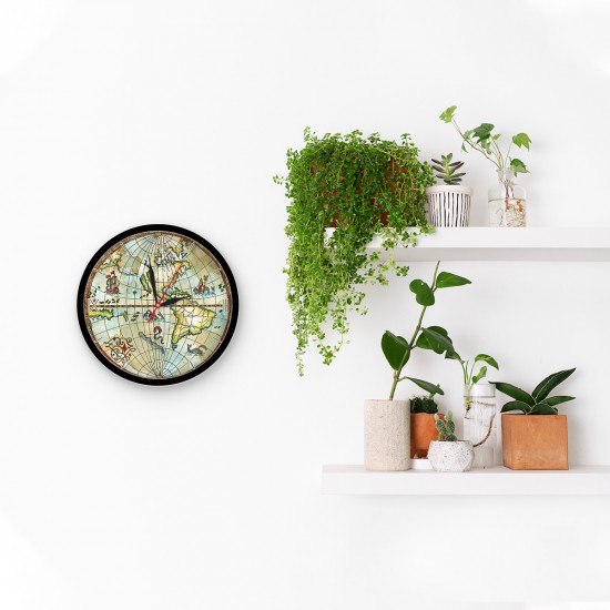 ساعت دیواری طرح نقشه زمین