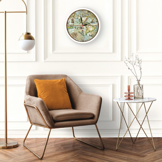 ساعت دیواری طرح نقشه زمین