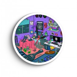 ساعت دیواری طرح موزیک آرامش