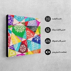 تابلو شاسی طرح رنگارنگ هندسی کد trm506