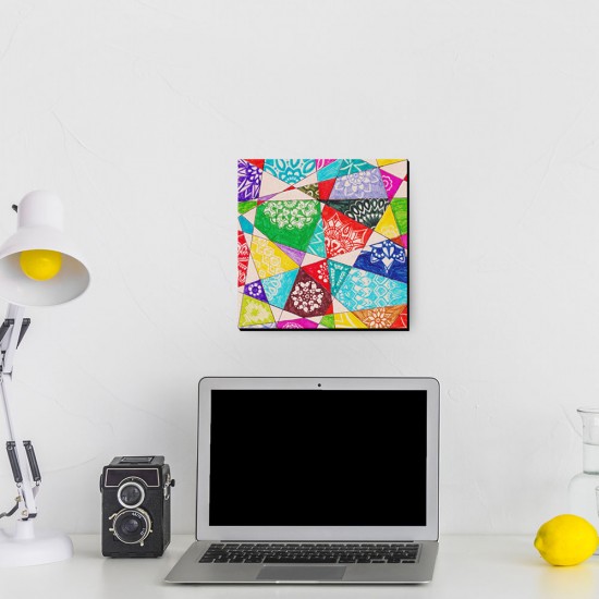 تابلو شاسی طرح رنگارنگ هندسی کد trm506