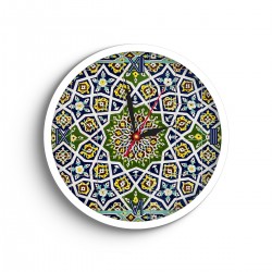ساعت دیواری طرح کاشی