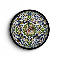 ساعت دیواری طرح کاشی