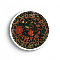 ساعت دیواری طرح گل و مرغ