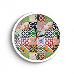 ساعت دیواری طرح کاشی مختلف