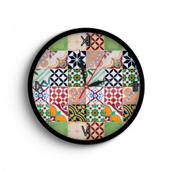 ساعت دیواری طرح کاشی مختلف