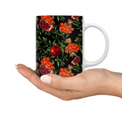 ماگ طرح گل انار و انار یلدا