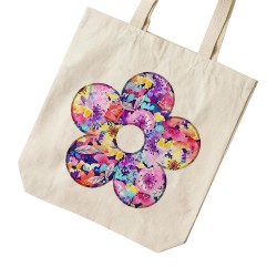 تت بگ متقال طرح گل‌ های بنفش