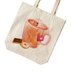 تت بگ متقال طرح دخترک و چای دم کرده