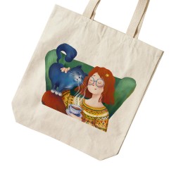 تت بگ متقال طرح دختر و گربه آبی