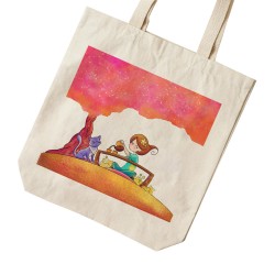 تت بگ متقال طرح دختر و گربه ی بنفش