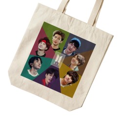 تت بگ متقال طرح دایره رنگین کمان گروه bts