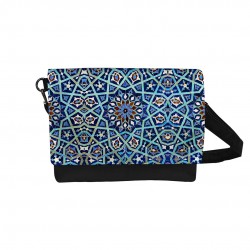 کیف دوشی طرح کاشی فیروزه