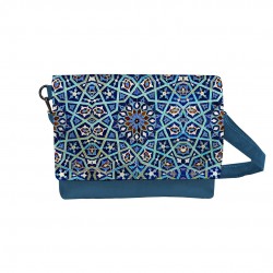 کیف دوشی طرح کاشی فیروزه