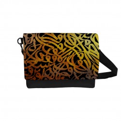 کیف دوشی طرح کالیگرافی طلایی