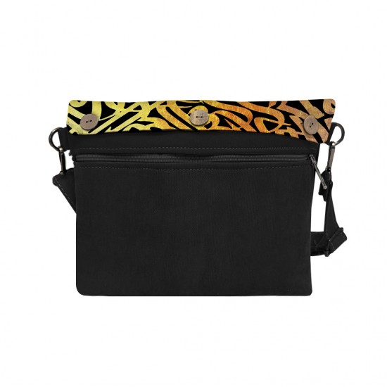 کیف دوشی طرح کالیگرافی طلایی