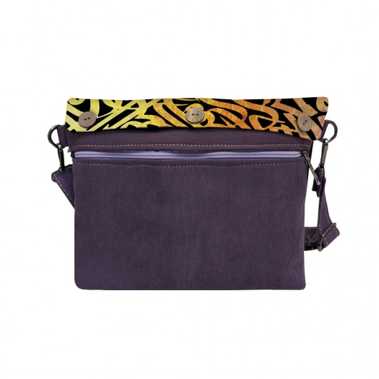 کیف دوشی طرح کالیگرافی طلایی