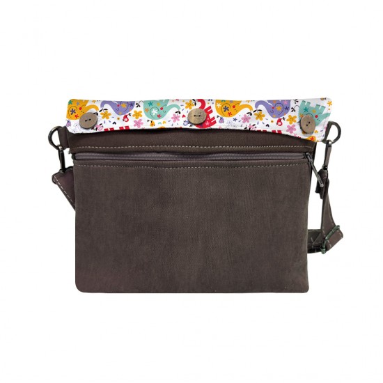 کیف دوشی طرح فیل های رنگی