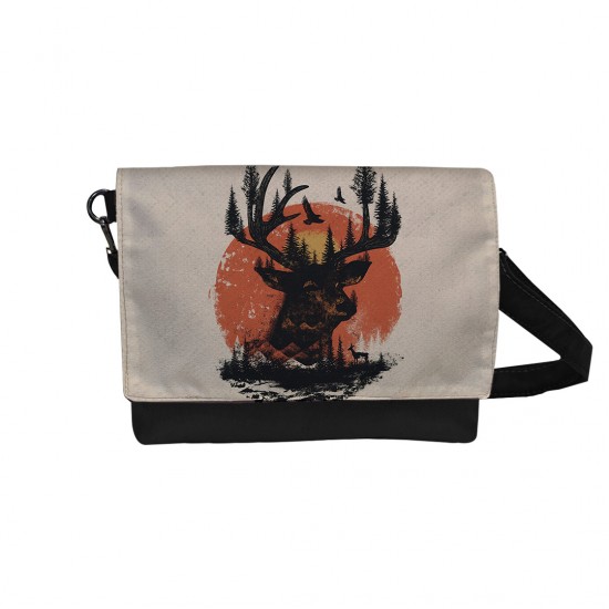 کیف دوشی طرح گوزن جنگلی