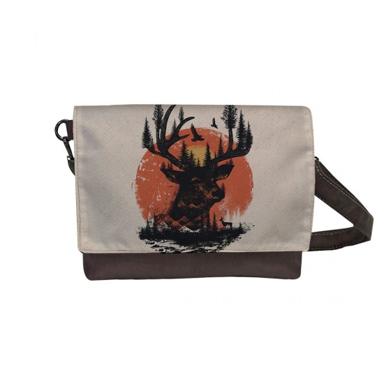 کیف دوشی طرح گوزن جنگلی