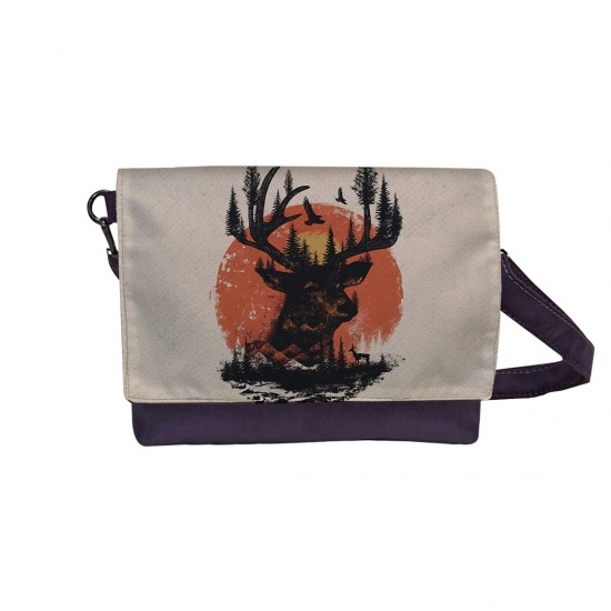 کیف دوشی طرح گوزن جنگلی